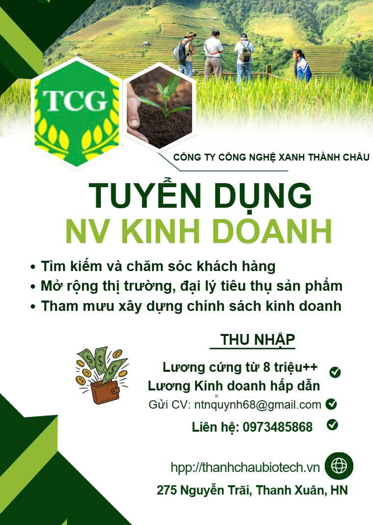 Tuyển dụng: Nhân viên Kinh doanh